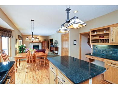 Open floor-plan from kitchen to informal dining ro