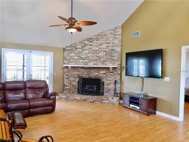 Wood burning fireplace