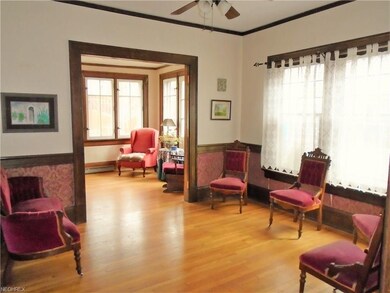 The family room flows from the living room to the 