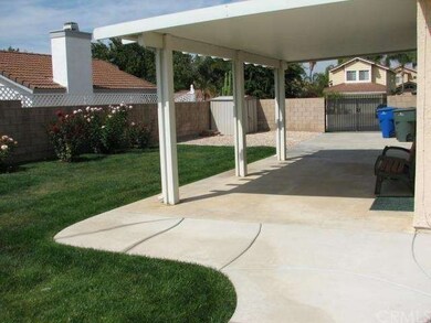 Covered patio with extended concrete work