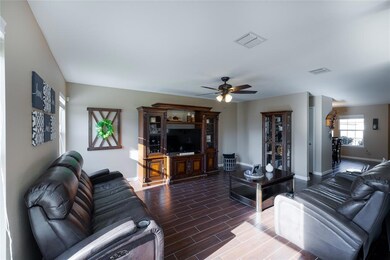 Second living that opens to kitchen