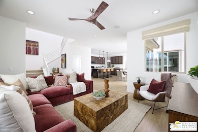 This is an image of a model home.  Furnishings and