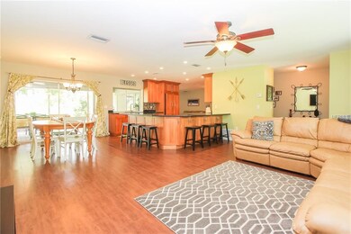 Living room, dining room, kitchen