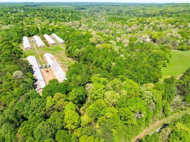 Bird's eye view with a wooded view