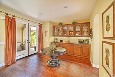 Eating area in the kitchen is complete with custom