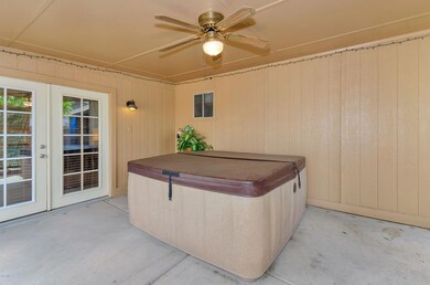 Spa with Cover Under Covered Patio