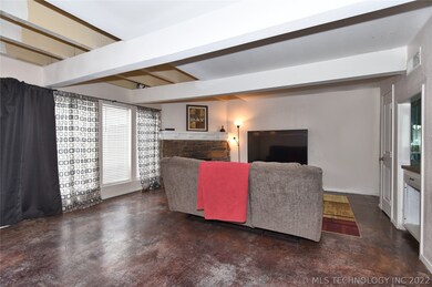 This view is from the living/dining area looking b