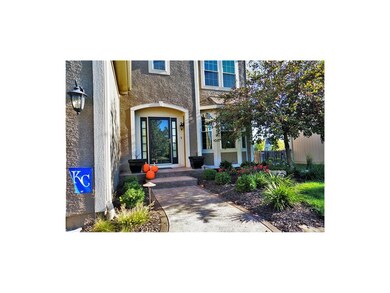 Custom stamped & stained front walk and steps with