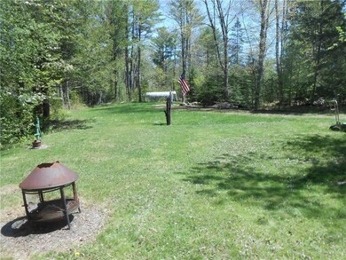 Fire pit on side yard