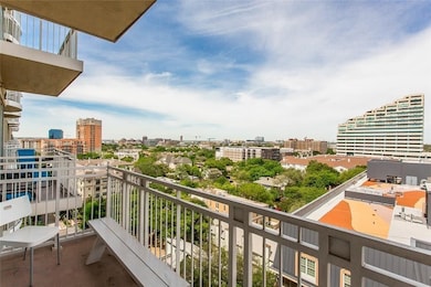 Balcony with a city view