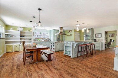 view of breakfast area and kitchen