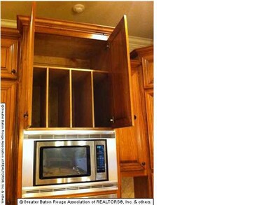 Cabinet above Microwave with dividers for cookie s