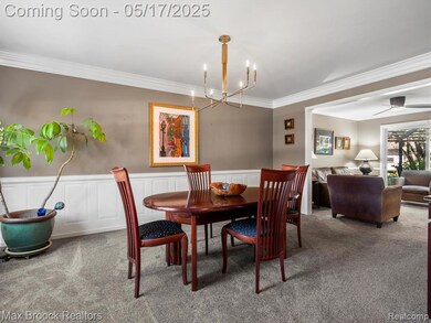 Dining room open to living room.