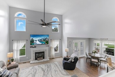 2 story living room