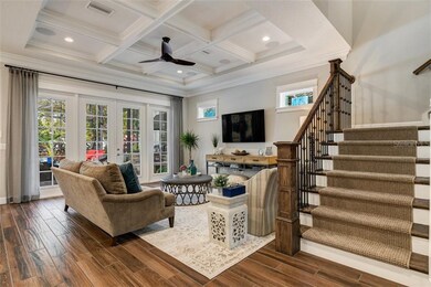 GREAT ROOM AND COFFERED CEILING