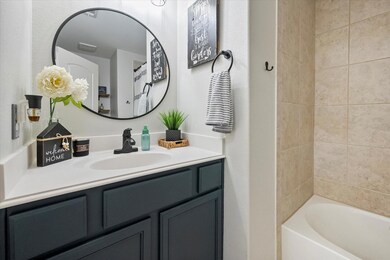 Bathroom featuring vanity nice updates