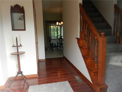 Foyer with hardword floors