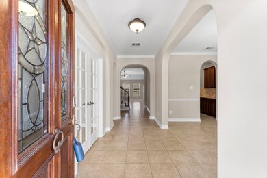 Upon entering, you will be greeted with a warm welcome. Fresh paint throughout lends to bright, airy rooms. To the left, you will find a dedicated study, providing the perfect space for work. On the right, there is a formal dining room, setting the stage for meals and memorable gatherings. As you continue forward, you'll find the spaciousness of the great room, offering plenty of room to unwind and​​‌​​​​‌​​‌‌​​​‌​​‌‌​‌‌‌​​‌‌​‌‌‌​‌​​​‌‌​ entertain.