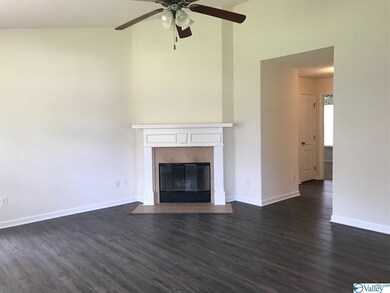 with wood burning fireplace