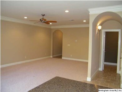 Different view of greatroom, the hallway leads to 