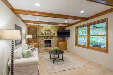 Beautiful Stone Wood Burning Fire Place