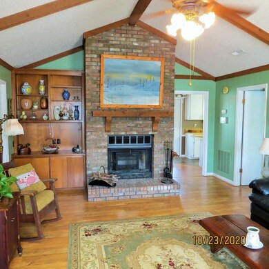 Rustic Wood Burning Fireplace