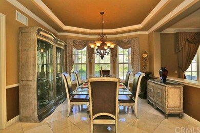 Formal Dining Room: Custom Draperies, Coffered Cei