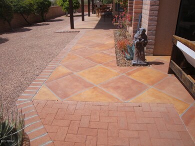 Gorgeous scored concret on patio