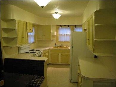 Lots of storage in the kitchen and view to the yar