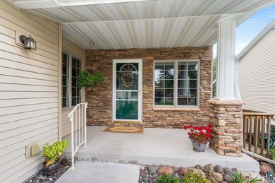 Property entrance with a porch