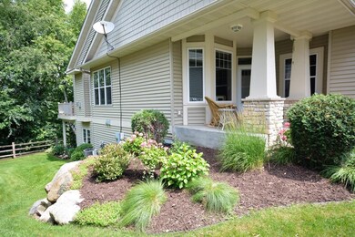 Immaculate landscaping surrouding the home