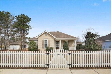front view and picket fence