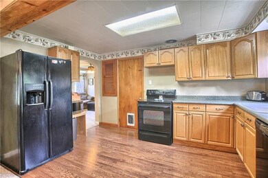 Loads of counter space and storage in this large, 