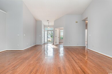 Unfurnished living room with light hardwood / wood