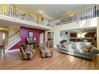View of Great Room.  Large loft upstairs overlooks