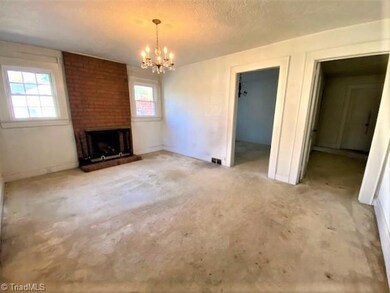 Living room with gas log fireplace
