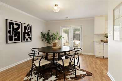 The dining area is large and can accommodate a crowd!