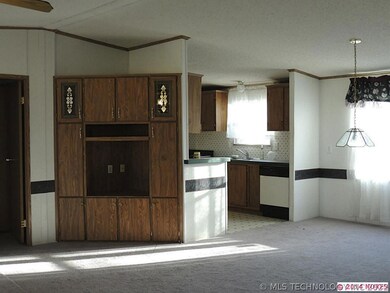 built-in living/dining area