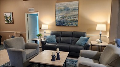 View of tiled living area