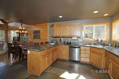 Kitchen open to dining