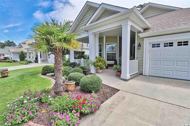 Beautifully landscaped front yard of the home. Wel