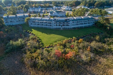 Aerial back of buildings