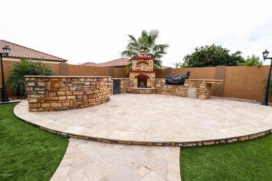 BBQ and fireplace TRavertine