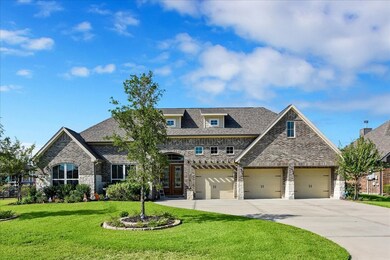 Beautiful landscape with sprinkler system