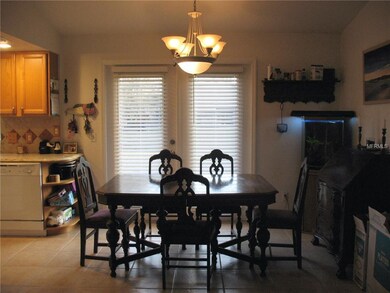 Dining area with French doors leading to deck