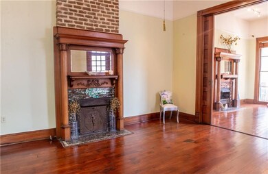 BEAUTIFUL ORIGINAL ORNATE FIREPLACES WITH BRICK FA
