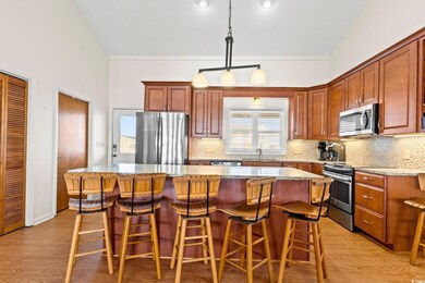 Kitchen featuring sink, light hardwood / wood-styl