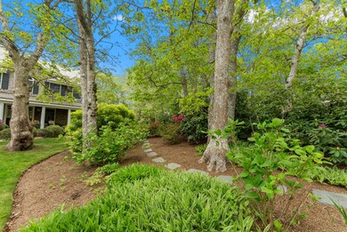 Thoughtfully landscaped approach.
