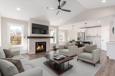 Virtually staged living room. This just looks cozy!