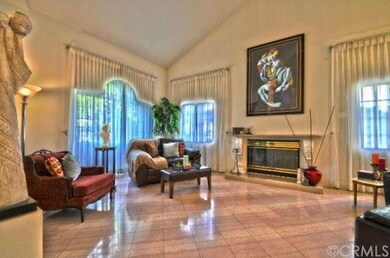 Living Room with Italian Marble Tile Floors and Fi
